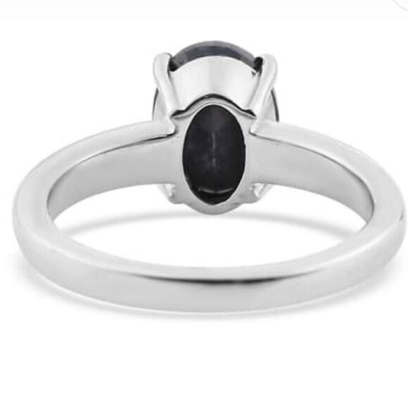 Midnight Sapphire Solitare Ring - Picture 11 of 14